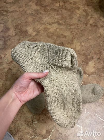 Носки шерстяные вязаные