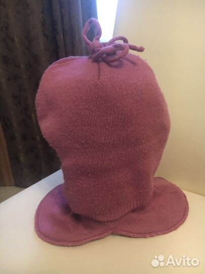 Шапка шлем для девочки 52 54 зима