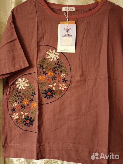 Блузка футболка женская вышивка