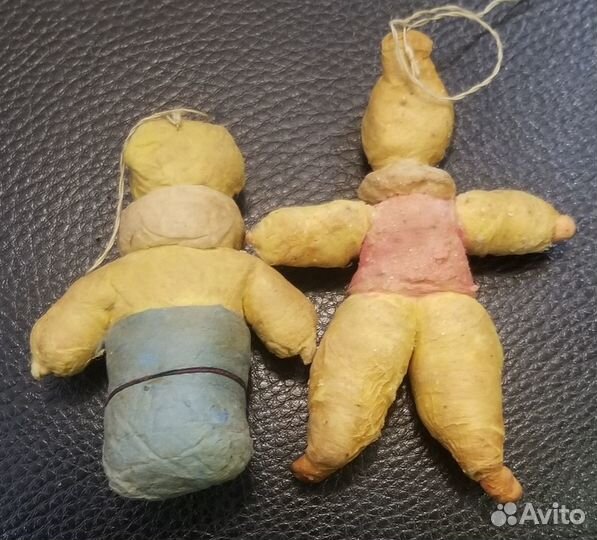 Елочный украшения игрушки из ваты и картона