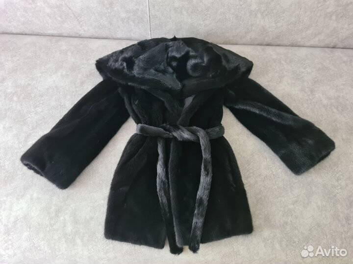 Шуба норковая с капюшоном 44 46 размер