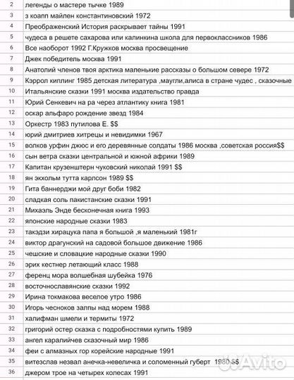 Детские книги СССР список