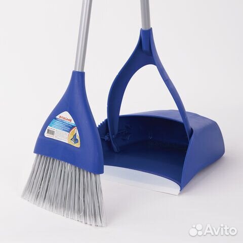 Совок для мусора с щеткой-сметкой, Лайма