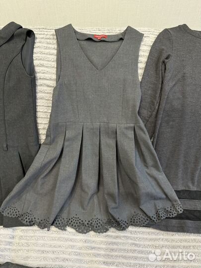 Платья серые школьные для девочки р.134-140см