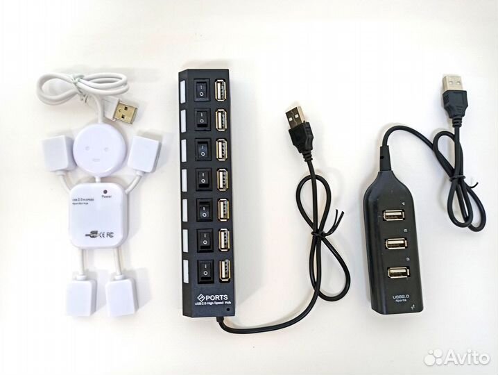 USB хаб разветвитель разных моделей