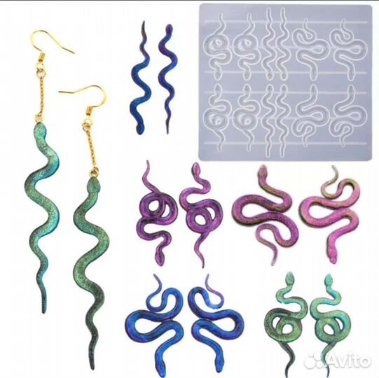 Силиконовая форма Змейки