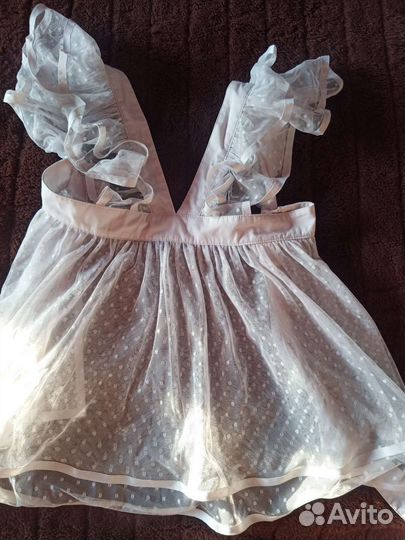 Белый школьный фартук