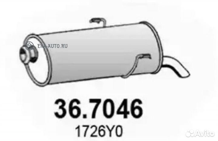 Asso 36.7046 Задн. часть глушителя