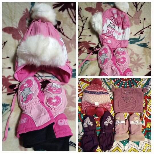 Комплекты шапки с крагами Размеры 50, 52, 54-56