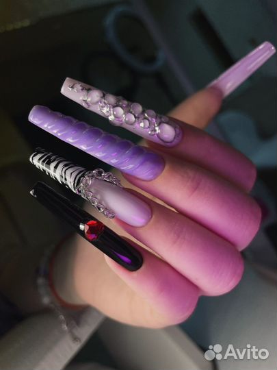 Маникюр наращивание ногтей