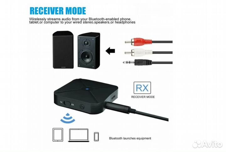 Адаптер Bluetooth 2в1, AudioTransmitter, ресивер с