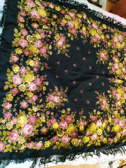 Павловопосадский платок шерсть