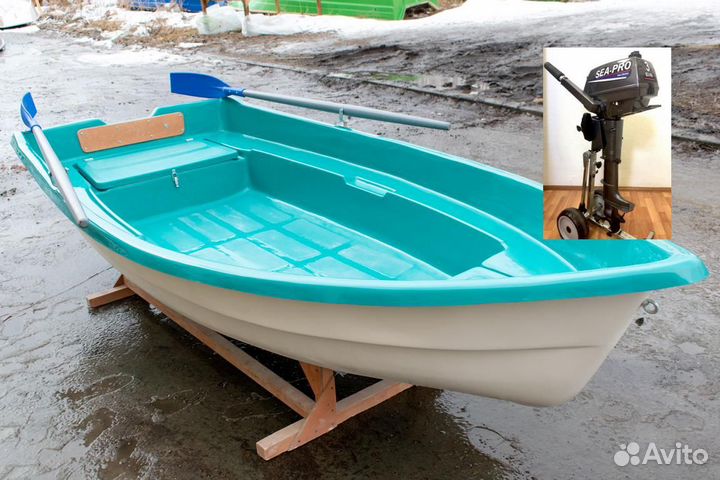 Вёсельная лодка с мотором Тортилла-3 с Рундуками S