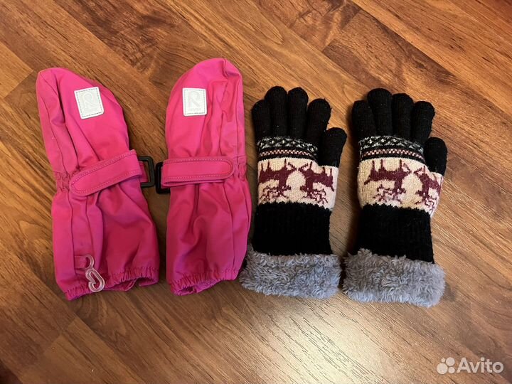 Варежки Reima 2 и перчатки с оленями