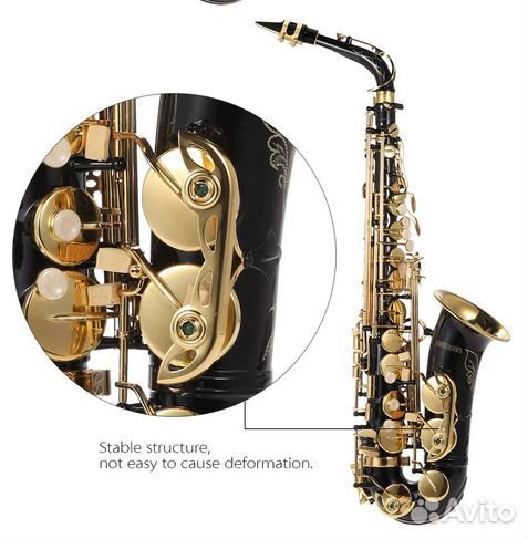 Саксофон альт, чёрный, новый