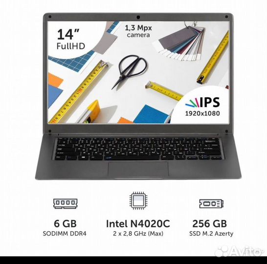 Ноутбук новый 6/256 windows11 Azerty