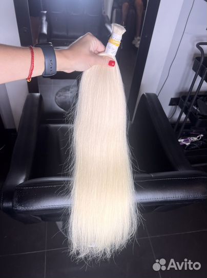 Волосы для наращивания 55 см блонд