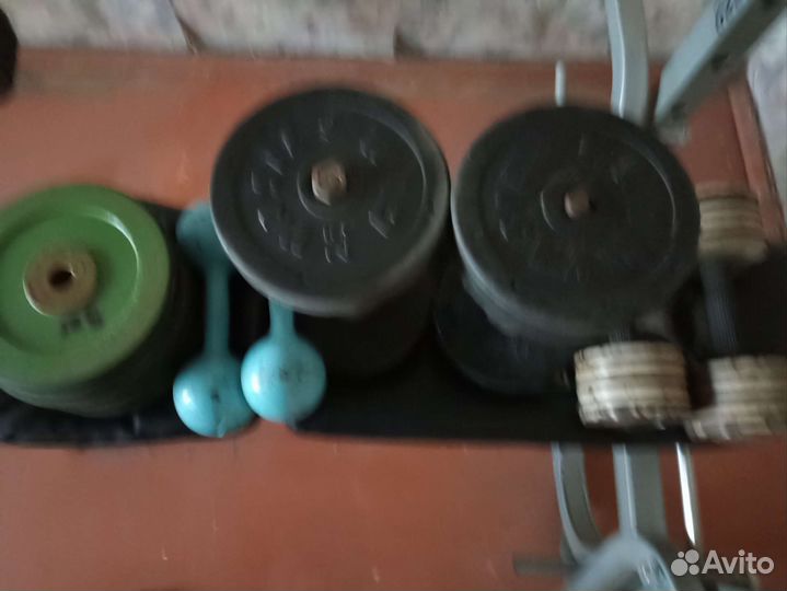 Спортивные блины, 2 Грифа, 3 пары гантель