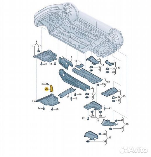 Кронштейн левый Skoda Octavia cwva 2017
