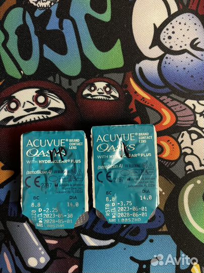 Линзы контактные acuvue oasys -3.75/2.25