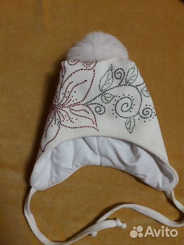 Шапка зимняя на девочку, р 50