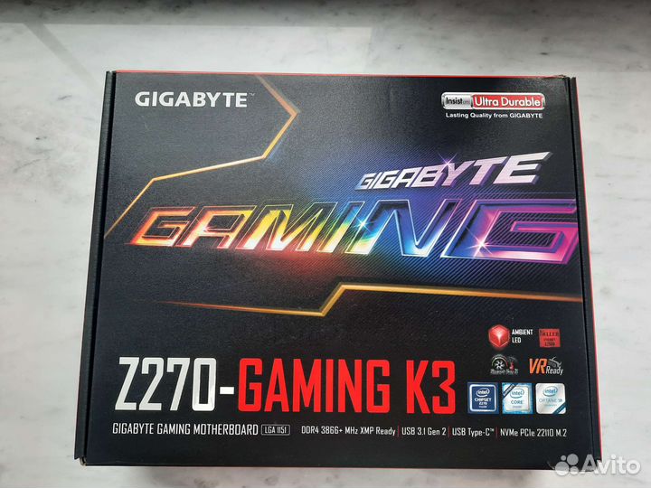 Материнская плата gigabyte Z270 gaming k3