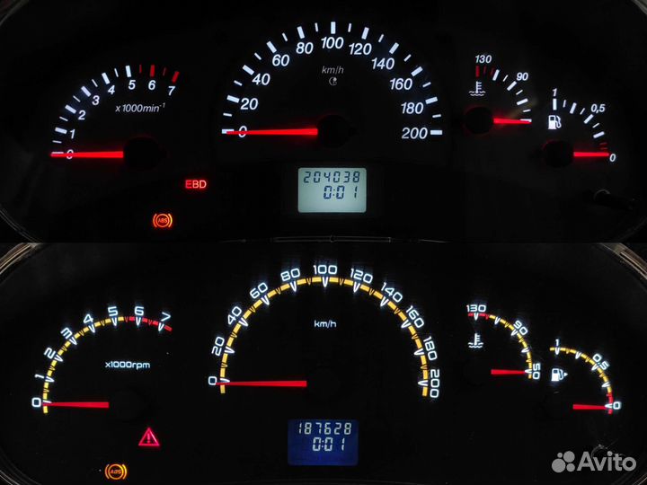 Led платы подсветки щитка приборов Приора/Калина