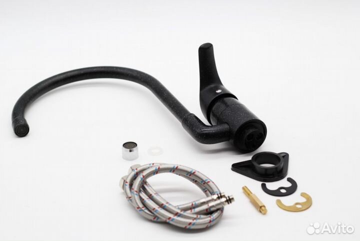 03021-C Смеситель (черный) для кухни ganzer