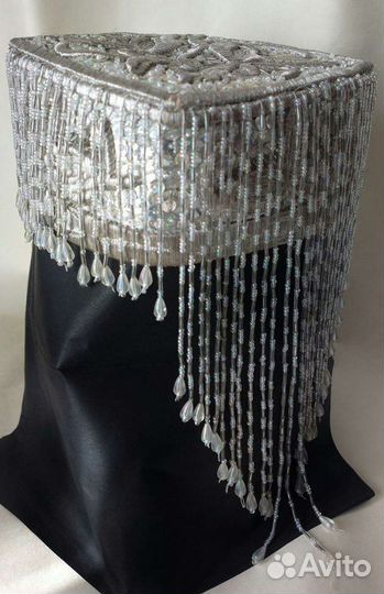 Нарядная шапочка тюбетейка вышивка калфак свадьба