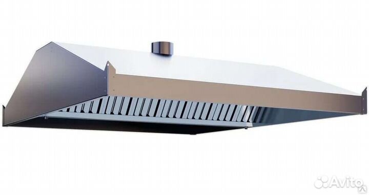 Зонт вытяжной островной с жироулавителями