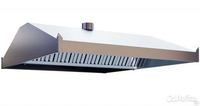 Зонт вытяжной островной с жироулавителями