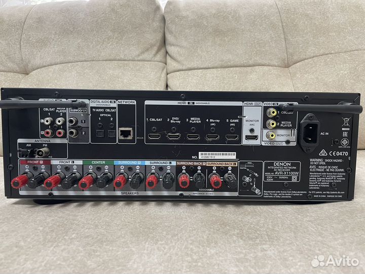 7-канальный 4K AV ресивер Denon AVR-X1100W