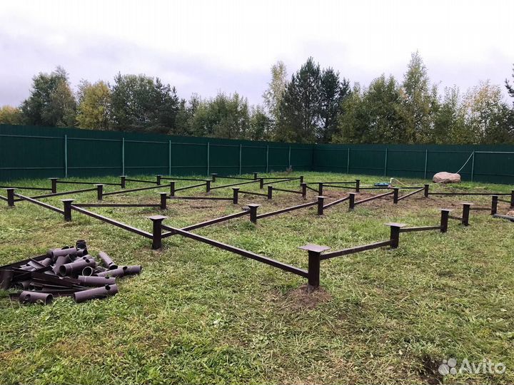 Винтовые сваи обвязка