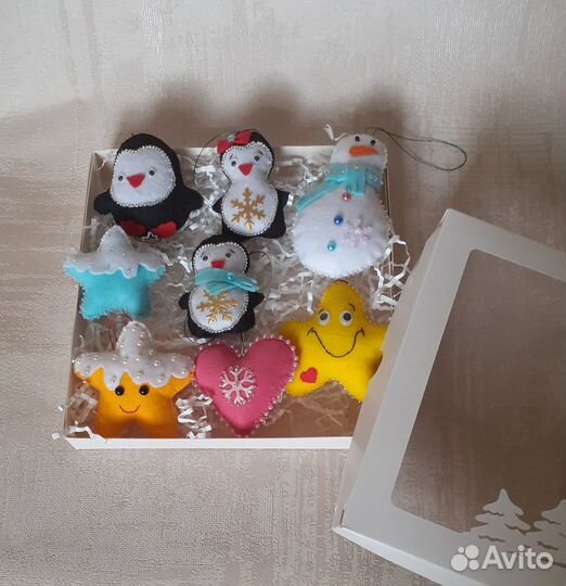 Ёлочные игрушки из фетра #9