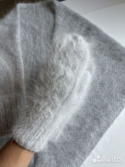 Набор шапка косынка варежки из ангоры