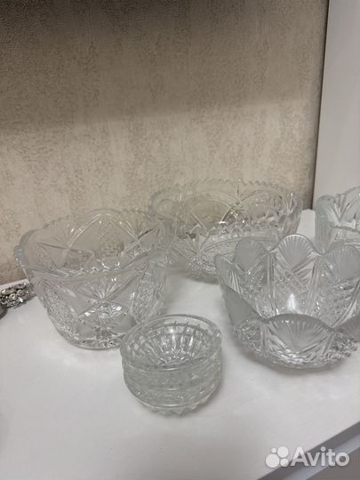 Хрустальные салатники СССР