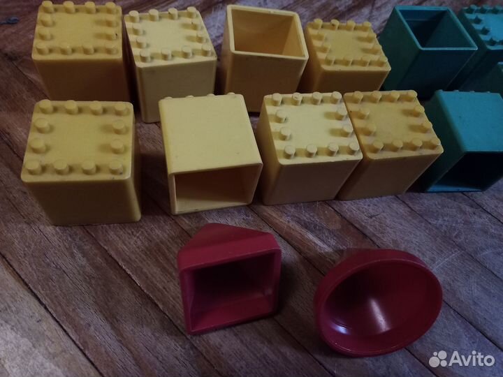 Ретро кубики СССР дерево пластик