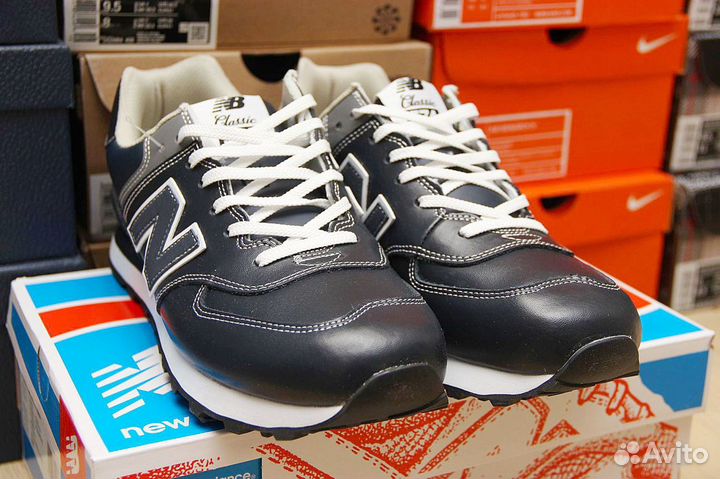 Кроссовки New Balance 574 кожаные