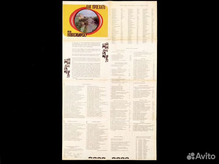 Карта Новосибирск 1976г СССР 81х48см двусторонняя