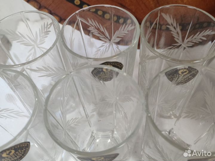 Набор стаканов Гусь хрустальный