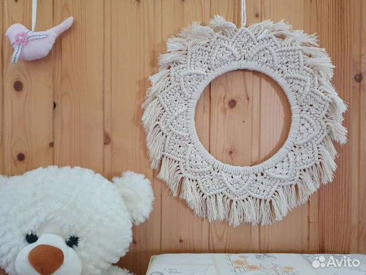 Панно круглое бохо / сканди / макраме / хюгге