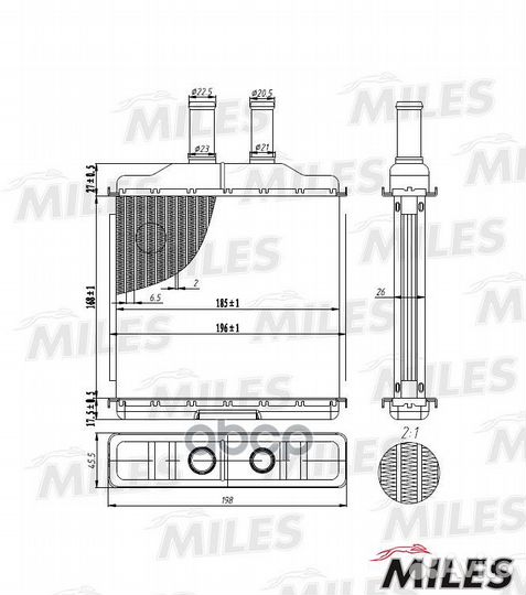 Achb013 Радиатор отопителя chevrolet lacetti 03