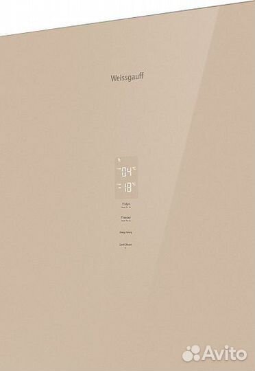Холодильник weissgauff WRK 195 D Full NoFrost Beige Glass