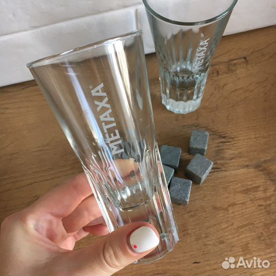 Стаканы Метакса и камни для виски