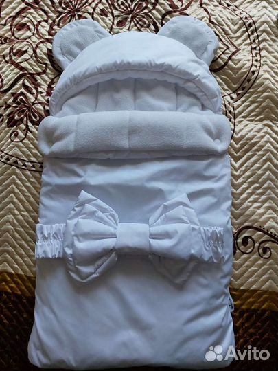 Конверт на выписку мишка осень весна