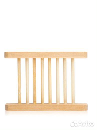 Подставка из бамбука под мыло, твердые шампуни