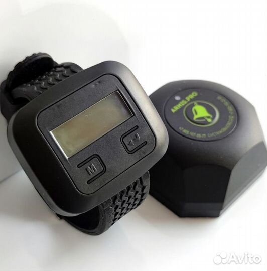 Бургер черный кнопка вызова официанта часы Эконом