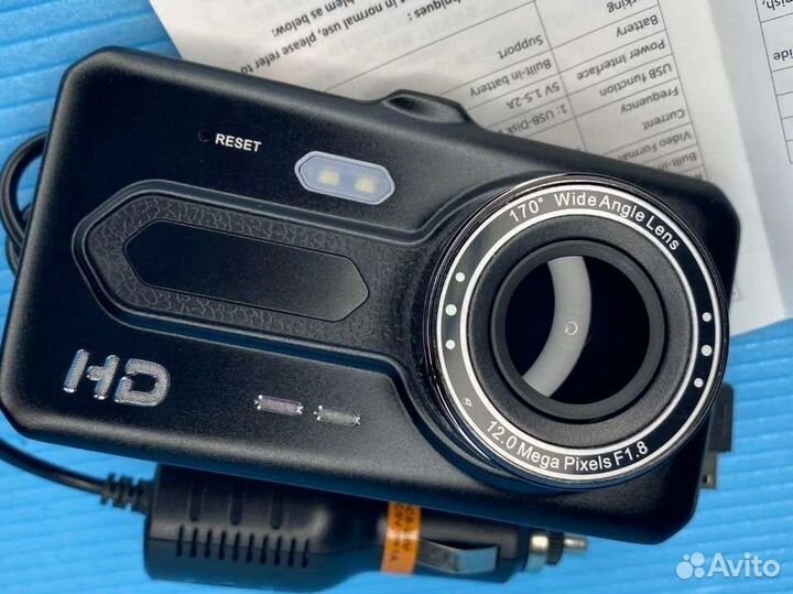 Видеорегистратор Dash Cam 2 камеры 12 мегапикселей