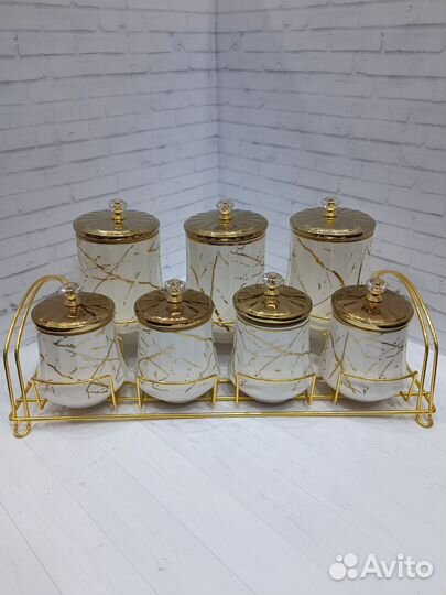 Набор баночек для специй на подставке