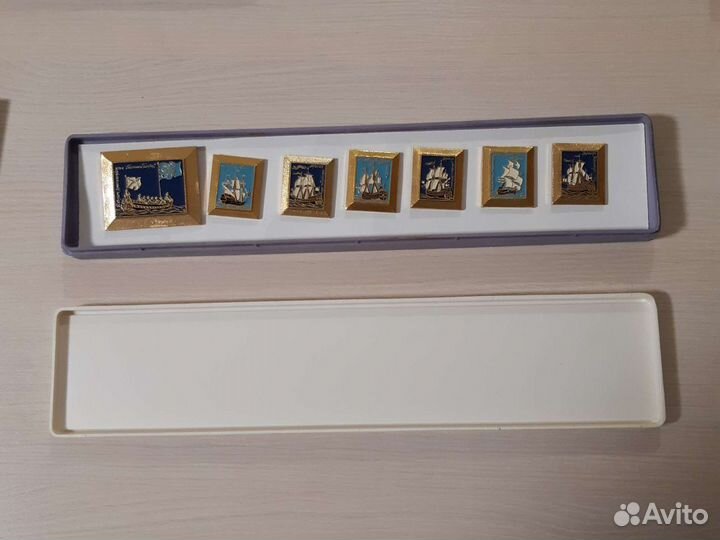 Набор значков Корабли русского флота